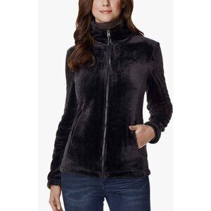 Size Medium Womens Black 32 DEGREES Heat Soft Cozy‎ Plush Velvet Full Zip Jacket